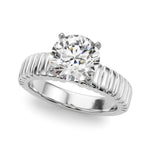 Round Solitaire Lab Grown Diamond Engagement Ring - VS1 D/E/F | 14K & 18K Gold | 14K White Gold | Round Lab Diamond | Picasso Gold & Diamond Chicago