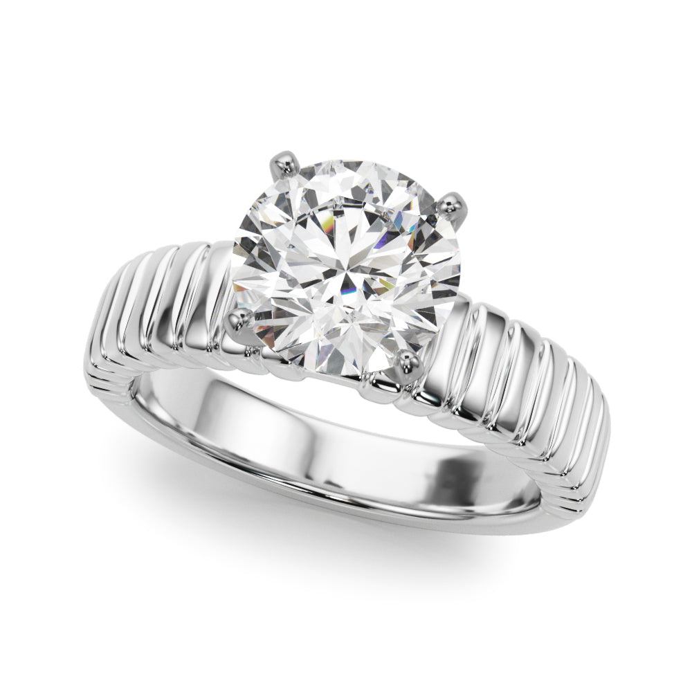 Round Solitaire Lab Grown Diamond Engagement Ring - VS1 D/E/F | 14K & 18K Gold | 14K White Gold | Round Lab Diamond | Picasso Gold & Diamond Chicago