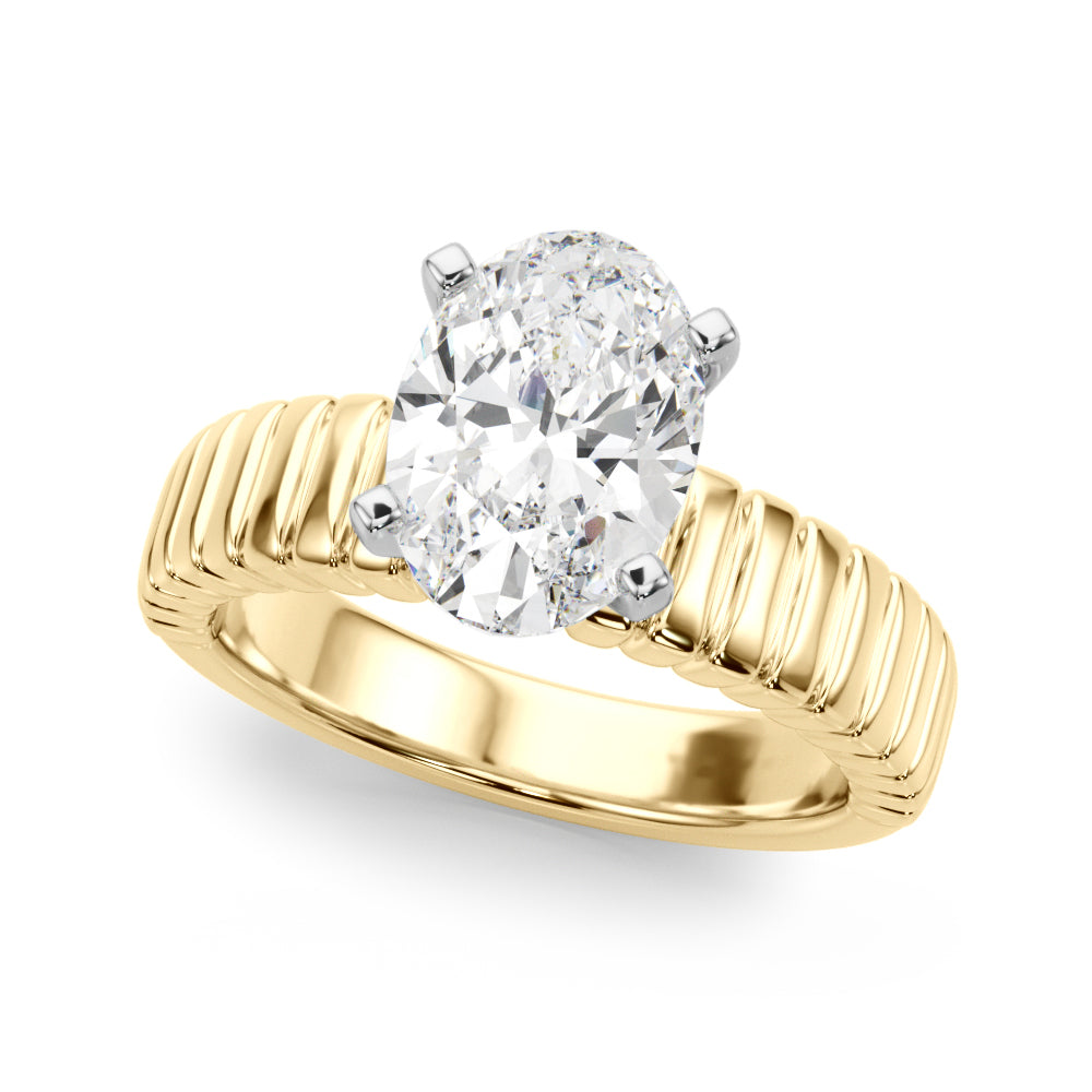 Round Solitaire Lab Grown Diamond Engagement Ring - VS1 D/E/F | 14K & 18K Gold | 18K Rose Gold | Round Lab Diamond | Picasso Gold & Diamond Chicago