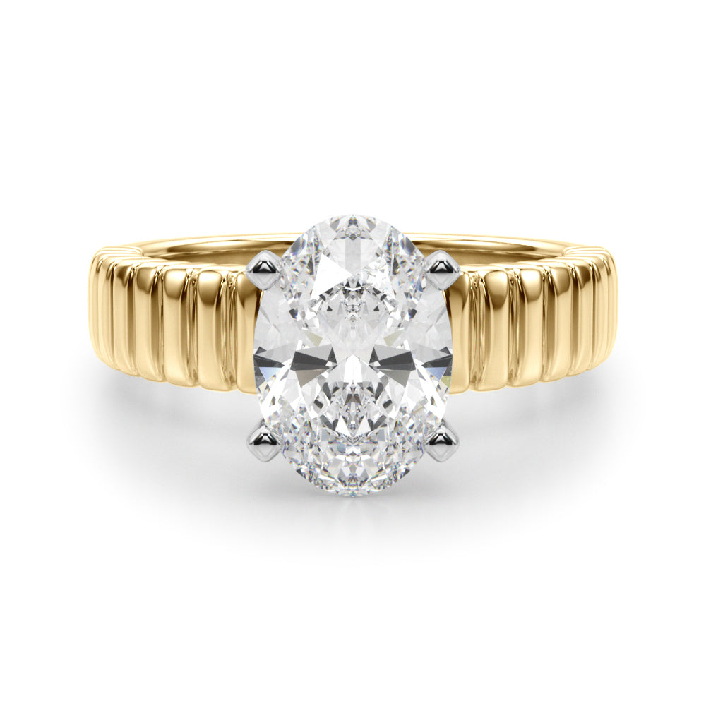 Round Solitaire Lab Grown Diamond Engagement Ring - VS1 D/E/F | 14K & 18K Gold | Platinum | Round Lab Diamond | Picasso Gold & Diamond Chicago