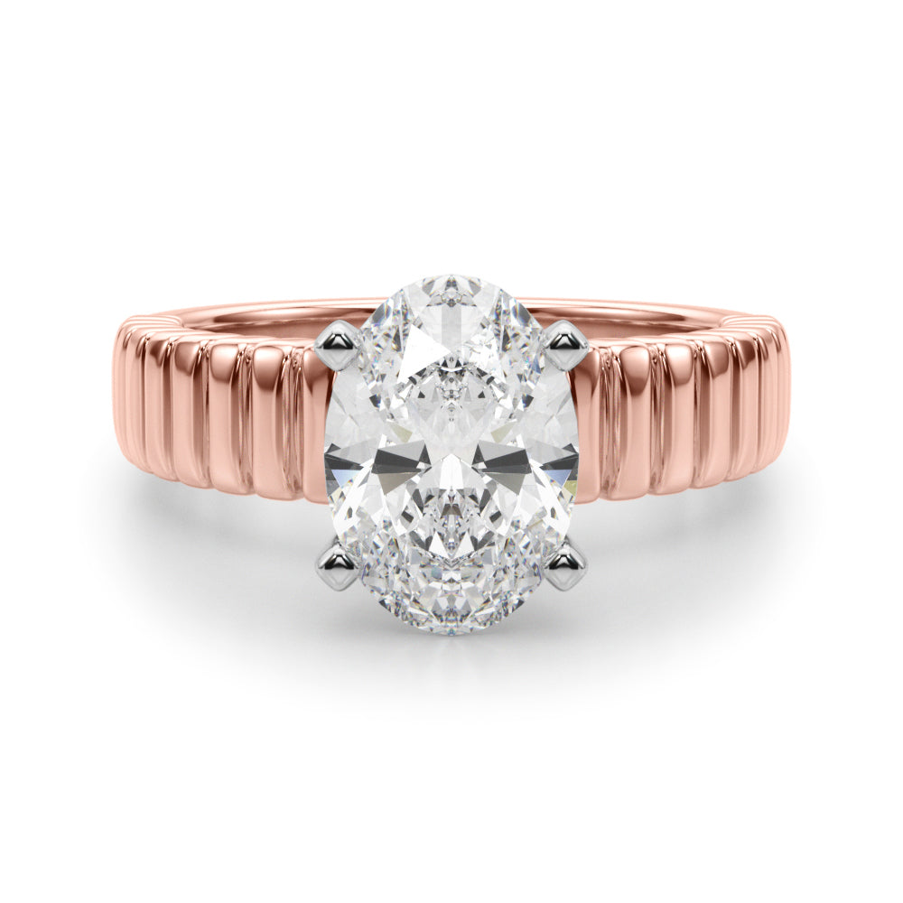 Round Solitaire Lab Grown Diamond Engagement Ring - VS1 D/E/F | 14K & 18K Gold | Lab Grown Diamond Engagement Ring | Picasso Gold & Diamond | Chicago