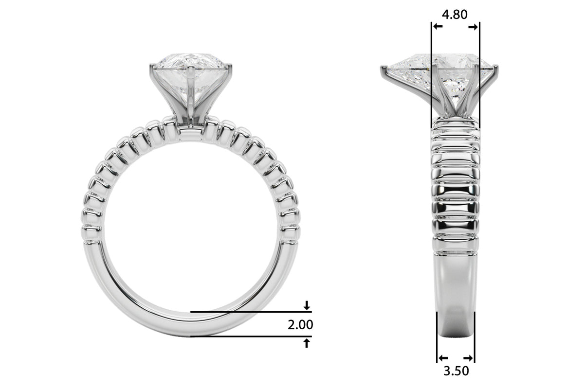 Round Solitaire Lab Grown Diamond Engagement Ring - VS1 D/E/F | 14K & 18K Gold | Platinum | Round Lab Diamond | Picasso Gold & Diamond Chicago