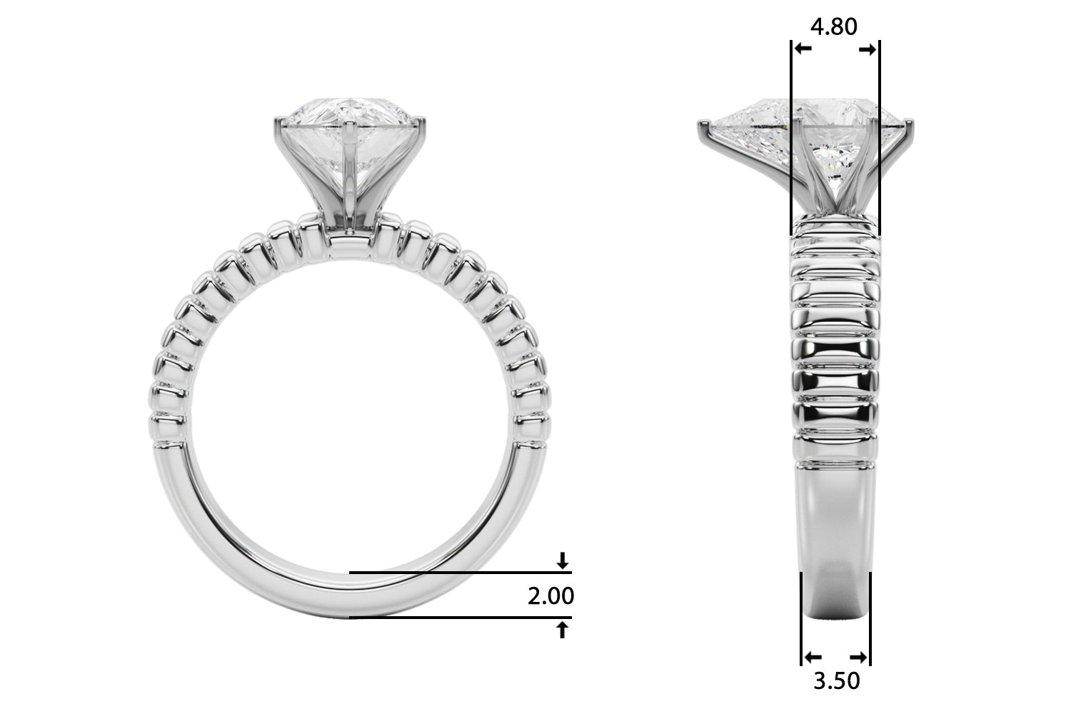 Round Solitaire Lab Grown Diamond Engagement Ring - VS1 D/E/F | 14K & 18K Gold | Platinum | Round Lab Diamond | Picasso Gold & Diamond Chicago