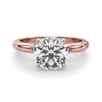 Round Twisted Shank Lab Grown Diamond Engagement Ring - VS1 D/E/F | 14K & 18K Gold | 14K Rose Gold | Round Lab Diamond | Picasso Gold & Diamond Chicago