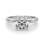 Round Twisted Shank Lab Grown Diamond Engagement Ring - VS1 D/E/F | 14K & 18K Gold | 14K Rose Gold | Round Lab Diamond | Picasso Gold & Diamond Chicago
