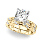 Round Twisted Shank Lab Grown Diamond Engagement Ring - VS1 D/E/F | 14K & 18K Gold | 18K Rose Gold | Round Lab Diamond | Picasso Gold & Diamond Chicago