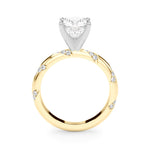 Round Twisted Shank Lab Grown Diamond Engagement Ring - VS1 D/E/F | 14K & 18K Gold | Lab Grown Diamond Engagement Ring | Picasso Gold & Diamond | Chicago