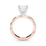 Round Twisted Shank Lab Grown Diamond Engagement Ring - VS1 D/E/F | 14K & 18K Gold | Lab Grown Diamond Engagement Ring | Picasso Gold & Diamond | Chicago
