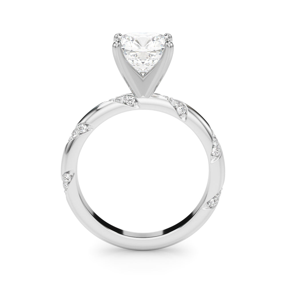 Round Twisted Shank Lab Grown Diamond Engagement Ring - VS1 D/E/F | 14K & 18K Gold | Lab Grown Diamond Engagement Ring | Picasso Gold & Diamond | Chicago