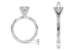 Round Twisted Shank Lab Grown Diamond Engagement Ring - VS1 D/E/F | 14K & 18K Gold | Lab Grown Diamond Engagement Ring | Picasso Gold & Diamond | Chicago