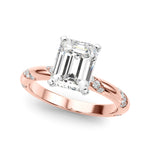 Round Twisted Shank Lab Grown Diamond Engagement Ring - VS1 D/E/F | 14K & 18K Gold | Lab Grown Diamond Engagement Ring | Picasso Gold & Diamond | Chicago