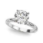Round Twisted Shank Lab Grown Diamond Engagement Ring - VS1 D/E/F | 14K & 18K Gold | 14K White Gold | Round Lab Diamond | Picasso Gold & Diamond Chicago