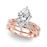 Round Twisted Shank Lab Grown Diamond Engagement Ring - VS1 D/E/F | 14K & 18K Gold | 14K Yellow Gold | Round Lab Diamond | Picasso Gold & Diamond Chicago