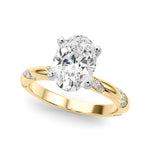 Round Twisted Shank Lab Grown Diamond Engagement Ring - VS1 D/E/F | 14K & 18K Gold | 18K Rose Gold | Round Lab Diamond | Picasso Gold & Diamond Chicago