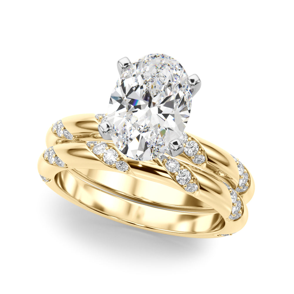 Round Twisted Shank Lab Grown Diamond Engagement Ring - VS1 D/E/F | 14K & 18K Gold | Lab Grown Diamond Engagement Ring | Picasso Gold & Diamond | Chicago