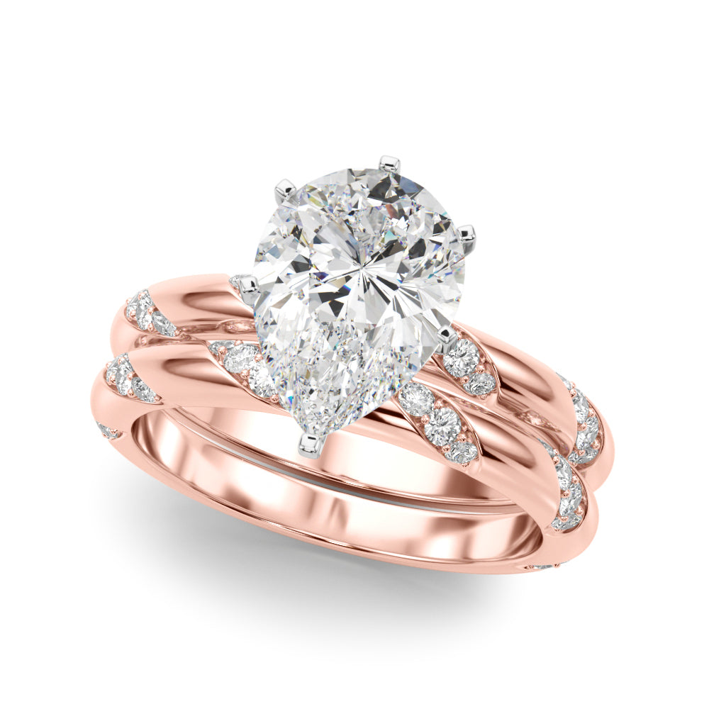 Round Twisted Shank Lab Grown Diamond Engagement Ring - VS1 D/E/F | 14K & 18K Gold | 14K Rose Gold | Round Lab Diamond | Picasso Gold & Diamond Chicago