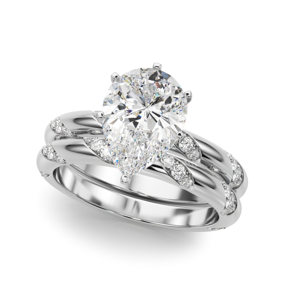 Round Twisted Shank Lab Grown Diamond Engagement Ring - VS1 D/E/F | 14K & 18K Gold | 14K Rose Gold | Round Lab Diamond | Picasso Gold & Diamond Chicago