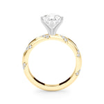 Round Twisted Shank Lab Grown Diamond Engagement Ring - VS1 D/E/F | 14K & 18K Gold | 18K White Gold | Round Lab Diamond | Picasso Gold & Diamond Chicago