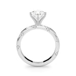 Round Twisted Shank Lab Grown Diamond Engagement Ring - VS1 D/E/F | 14K & 18K Gold | 18K Yellow Gold | Round Lab Diamond | Picasso Gold & Diamond Chicago