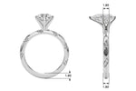 Round Twisted Shank Lab Grown Diamond Engagement Ring - VS1 D/E/F | 14K & 18K Gold | Platinum | Round Lab Diamond | Picasso Gold & Diamond Chicago