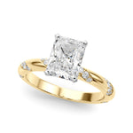 Round Twisted Shank Lab Grown Diamond Engagement Ring - VS1 D/E/F | 14K & 18K Gold | Lab Grown Diamond Engagement Ring | Picasso Gold & Diamond | Chicago