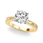 Round Solitaire Lab Grown Diamond Engagement Ring - VS1 D/E/F | 14K & 18K Gold | 14K White Gold | Round Lab Diamond | Picasso Gold & Diamond Chicago