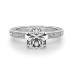 Round Solitaire Lab Grown Diamond Engagement Ring - VS1 D/E/F | 14K & 18K Gold | 14K Rose Gold | Round Lab Diamond | Picasso Gold & Diamond Chicago