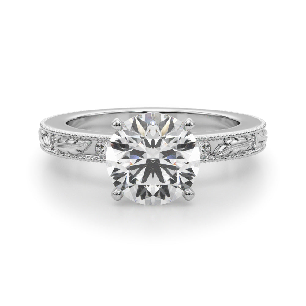 Round Solitaire Lab Grown Diamond Engagement Ring - VS1 D/E/F | 14K & 18K Gold | 14K Rose Gold | Round Lab Diamond | Picasso Gold & Diamond Chicago