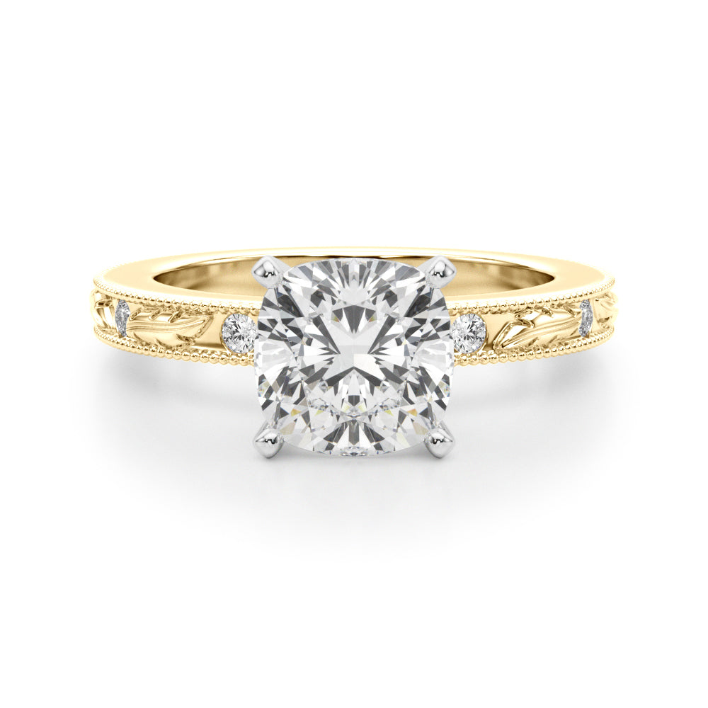 Round Solitaire Lab Grown Diamond Engagement Ring - VS1 D/E/F | 14K & 18K Gold | 18K White Gold | Round Lab Diamond | Picasso Gold & Diamond Chicago