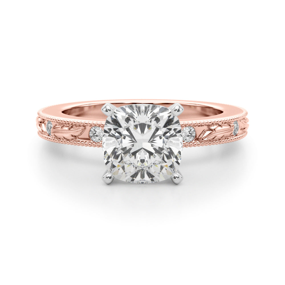 Round Solitaire Lab Grown Diamond Engagement Ring - VS1 D/E/F | 14K & 18K Gold | 18K Yellow Gold | Round Lab Diamond | Picasso Gold & Diamond Chicago