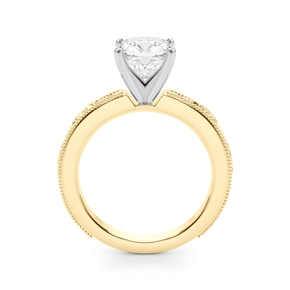 Round Solitaire Lab Grown Diamond Engagement Ring - VS1 D/E/F | 14K & 18K Gold | Lab Grown Diamond Engagement Ring | Picasso Gold & Diamond | Chicago