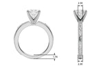 Round Solitaire Lab Grown Diamond Engagement Ring - VS1 D/E/F | 14K & 18K Gold | Lab Grown Diamond Engagement Ring | Picasso Gold & Diamond | Chicago