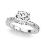 Round Solitaire Lab Grown Diamond Engagement Ring - VS1 D/E/F | 14K & 18K Gold | 14K White Gold | Round Lab Diamond | Picasso Gold & Diamond Chicago