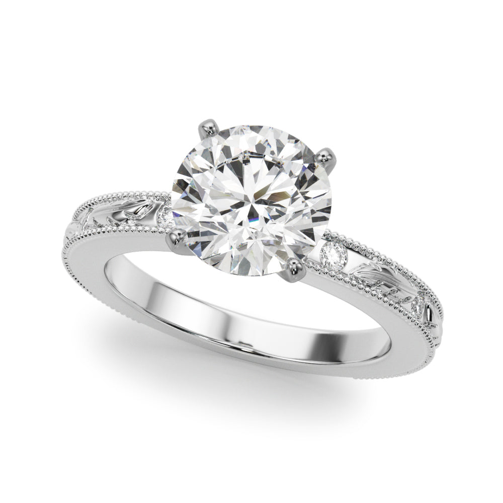 Round Solitaire Lab Grown Diamond Engagement Ring - VS1 D/E/F | 14K & 18K Gold | 14K White Gold | Round Lab Diamond | Picasso Gold & Diamond Chicago