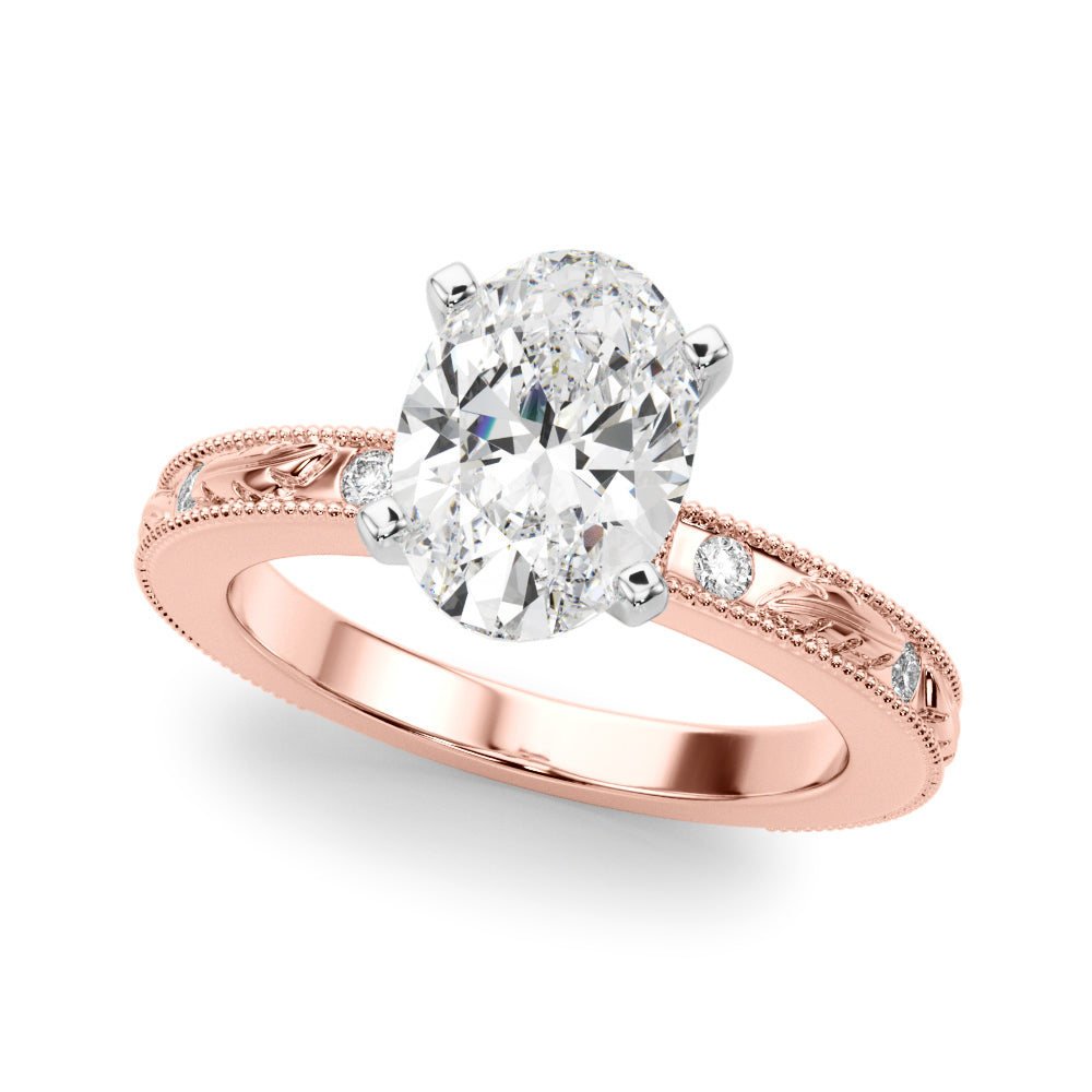 Round Solitaire Lab Grown Diamond Engagement Ring - VS1 D/E/F | 14K & 18K Gold | 18K Rose Gold | Round Lab Diamond | Picasso Gold & Diamond Chicago