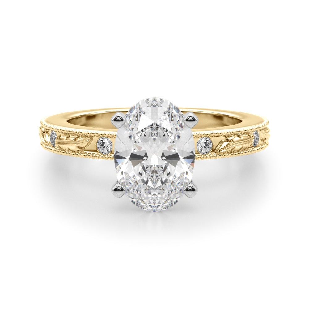 Round Solitaire Lab Grown Diamond Engagement Ring - VS1 D/E/F | 14K & 18K Gold | Platinum | Round Lab Diamond | Picasso Gold & Diamond Chicago