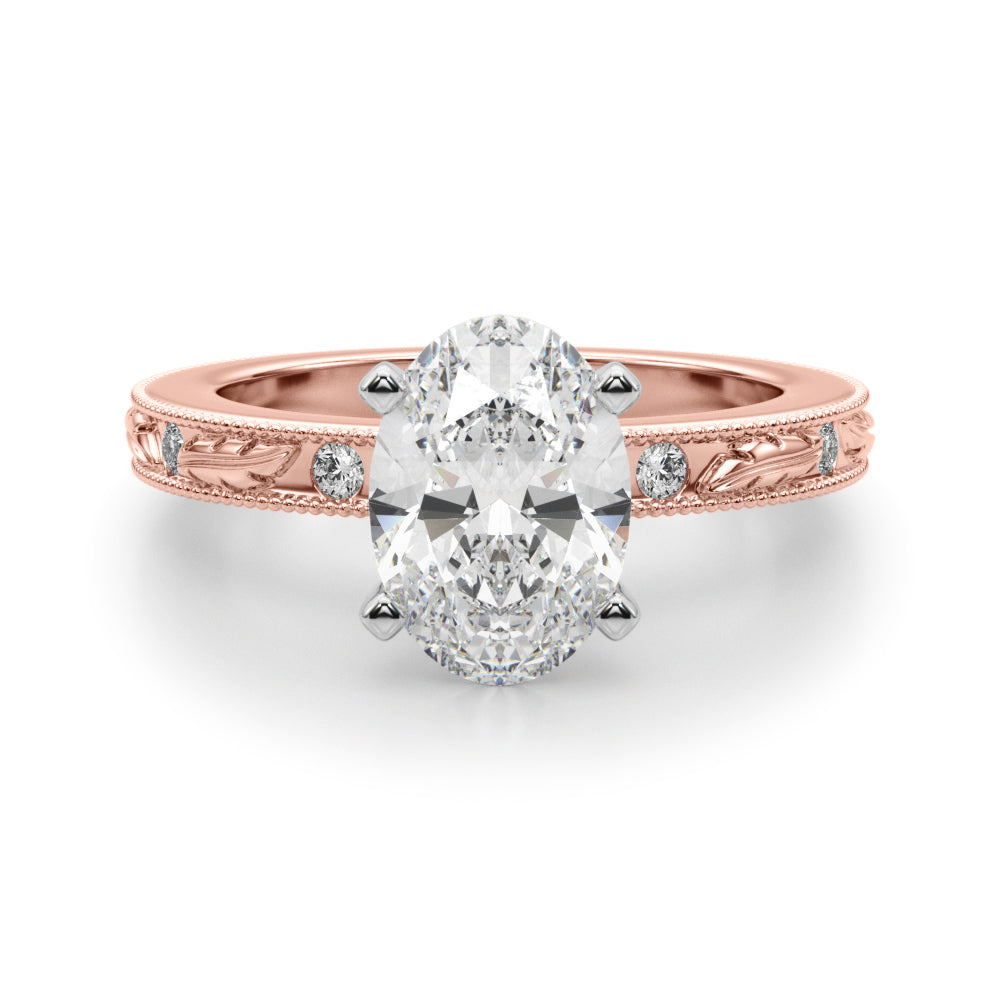 Round Solitaire Lab Grown Diamond Engagement Ring - VS1 D/E/F | 14K & 18K Gold | Lab Grown Diamond Engagement Ring | Picasso Gold & Diamond | Chicago