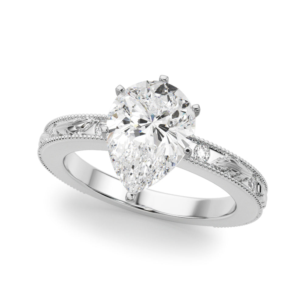 Round Solitaire Lab Grown Diamond Engagement Ring - VS1 D/E/F | 14K & 18K Gold | 14K White Gold | Round Lab Diamond | Picasso Gold & Diamond Chicago