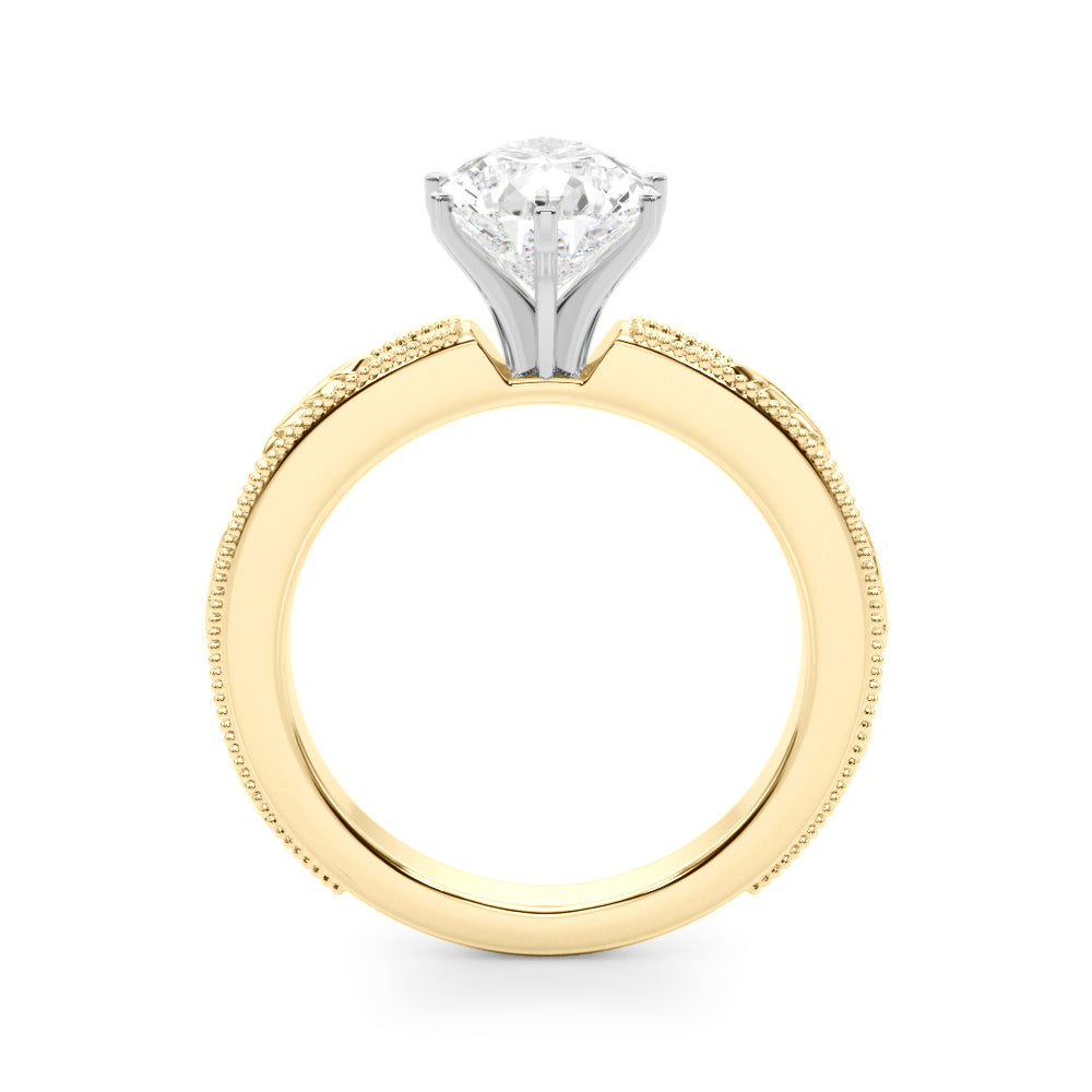 Round Solitaire Lab Grown Diamond Engagement Ring - VS1 D/E/F | 14K & 18K Gold | 18K White Gold | Round Lab Diamond | Picasso Gold & Diamond Chicago
