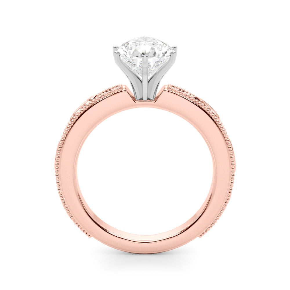 Round Solitaire Lab Grown Diamond Engagement Ring - VS1 D/E/F | 14K & 18K Gold | 18K Yellow Gold | Round Lab Diamond | Picasso Gold & Diamond Chicago