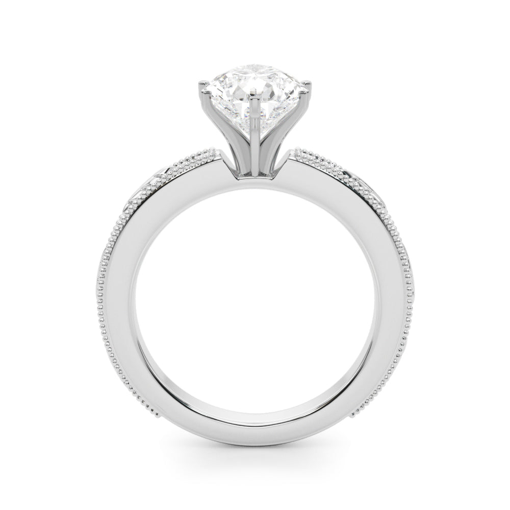 Round Solitaire Lab Grown Diamond Engagement Ring - VS1 D/E/F | 14K & 18K Gold | 18K Yellow Gold | Round Lab Diamond | Picasso Gold & Diamond Chicago