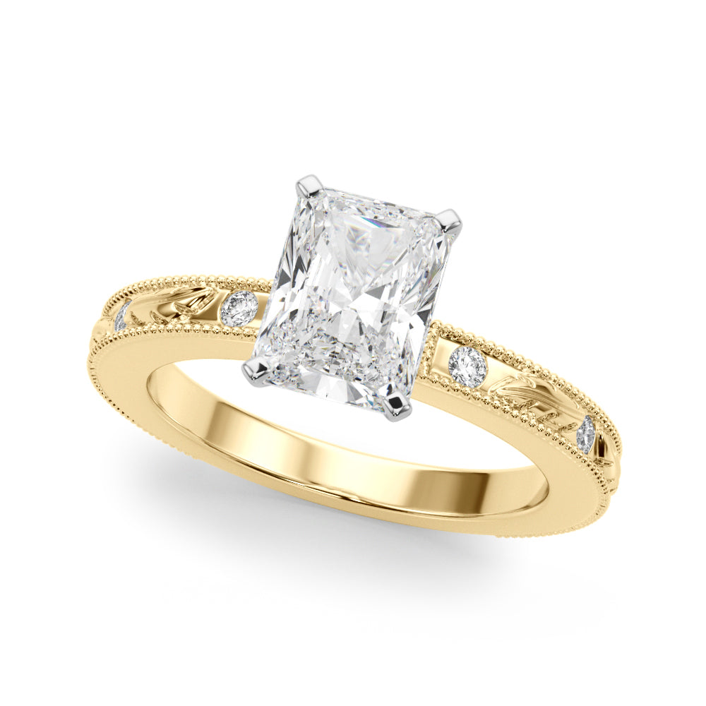 Round Solitaire Lab Grown Diamond Engagement Ring - VS1 D/E/F | 14K & 18K Gold | Lab Grown Diamond Engagement Ring | Picasso Gold & Diamond | Chicago
