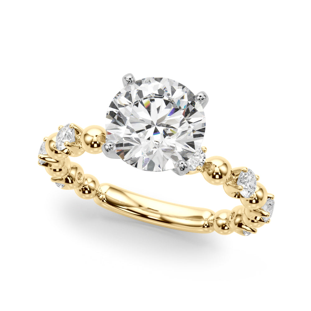 Round Classic Lab Grown Diamond Engagement Ring - VS1 D/E/F | 14K & 18K Gold | 14K White Gold | Round Lab Diamond | Picasso Gold & Diamond Chicago