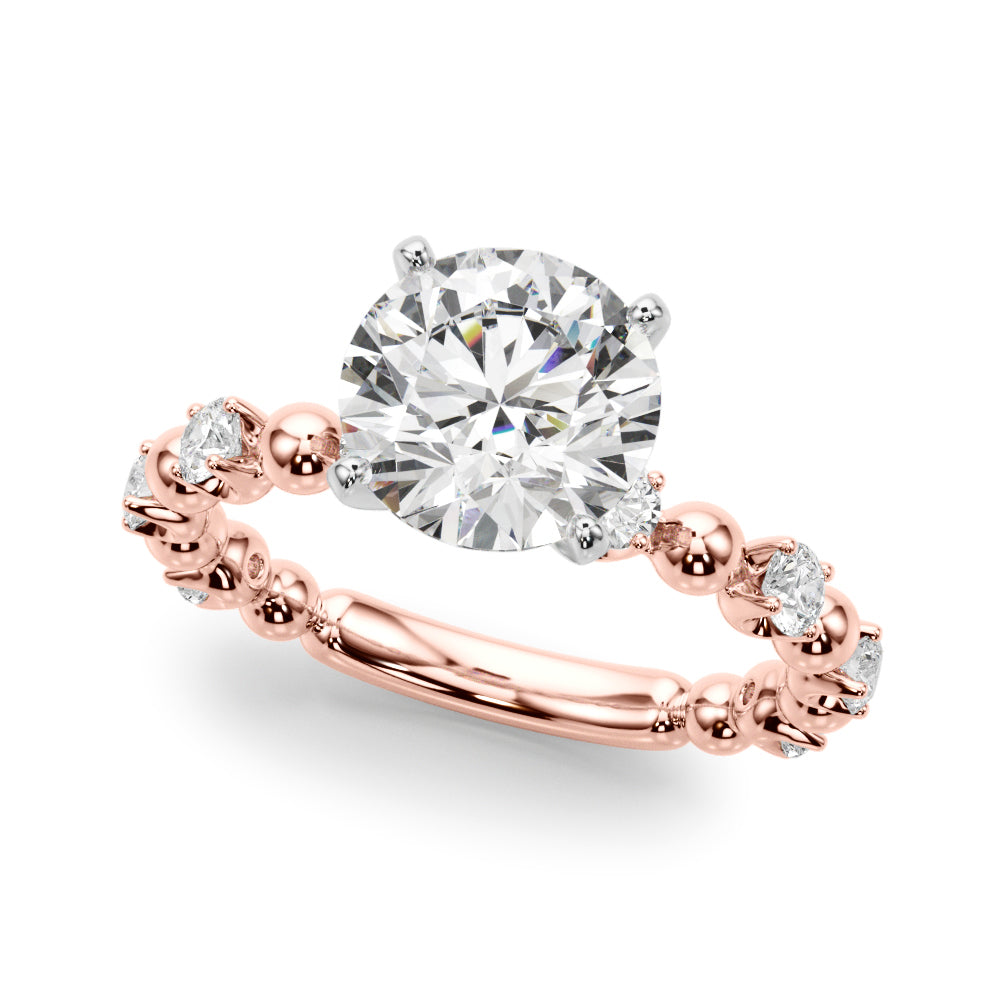 Round Classic Lab Grown Diamond Engagement Ring - VS1 D/E/F | 14K & 18K Gold | 14K Yellow Gold | Round Lab Diamond | Picasso Gold & Diamond Chicago