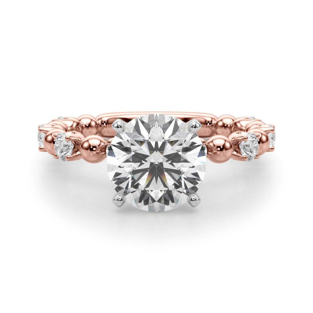 Round Classic Lab Grown Diamond Engagement Ring - VS1 D/E/F | 14K & 18K Gold | 14K Rose Gold | Round Lab Diamond | Picasso Gold & Diamond Chicago