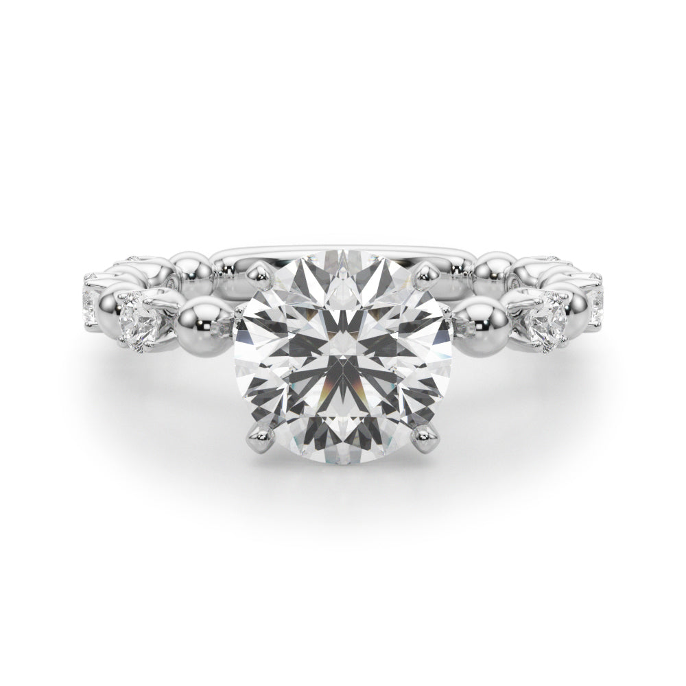 Round Classic Lab Grown Diamond Engagement Ring - VS1 D/E/F | 14K & 18K Gold | 14K Rose Gold | Round Lab Diamond | Picasso Gold & Diamond Chicago