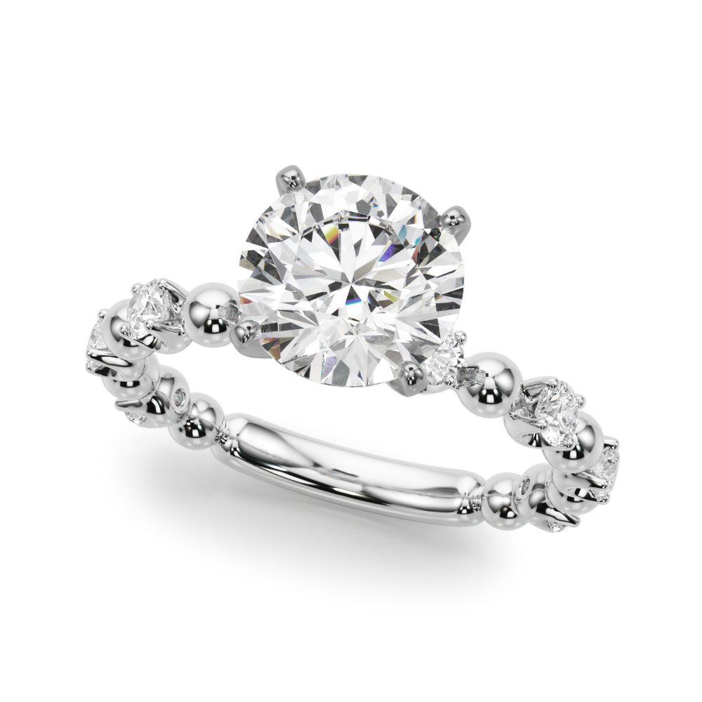 Round Classic Lab Grown Diamond Engagement Ring - VS1 D/E/F | 14K & 18K Gold | 14K White Gold | Round Lab Diamond | Picasso Gold & Diamond Chicago