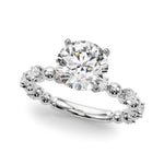Round Classic Lab Grown Diamond Engagement Ring - VS1 D/E/F | 14K & 18K Gold | 14K White Gold | Round Lab Diamond | Picasso Gold & Diamond Chicago