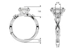 Round Halo Lab Grown Diamond Engagement Ring - VS1 D/E/F | 14K & 18K Gold | Lab Grown Diamond Engagement Ring | Picasso Gold & Diamond | Chicago