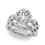 Round Halo Lab Grown Diamond Engagement Ring - VS1 D/E/F | 14K & 18K Gold | 14K Rose Gold | Round Lab Diamond | Picasso Gold & Diamond Chicago